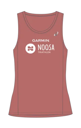 2023 Noosa Triathlon Women's ASICS Silver Tank - Garnet