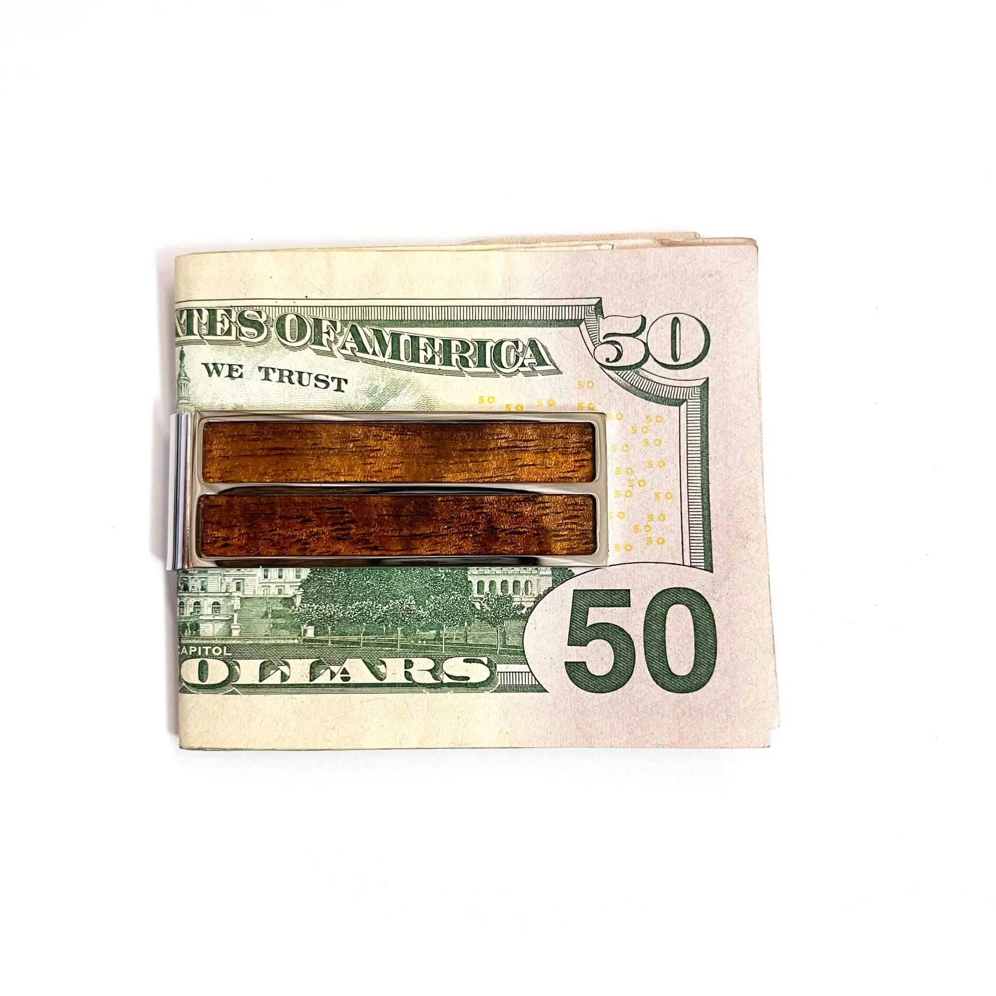 AAA Curly Hawaiian Koa Money Clip