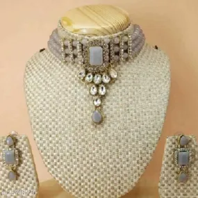 Alloy silver jewel set | MANATH