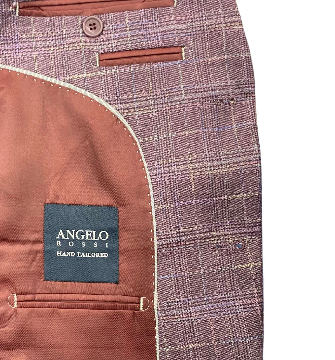 Angelo Rossi Check Modern Fit Suit - Lavender