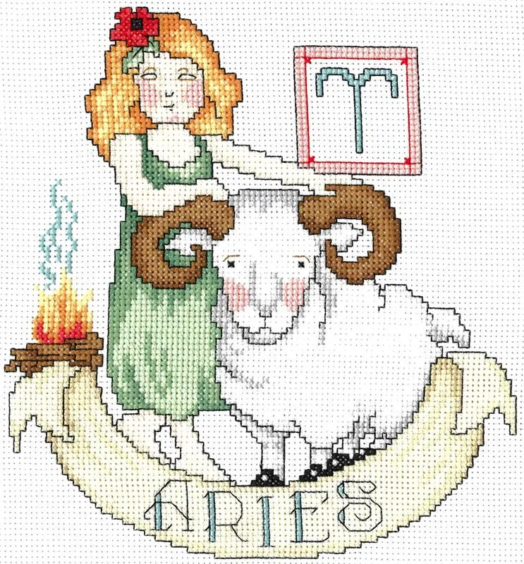 Aries Counted Cross Stitch Leaflet