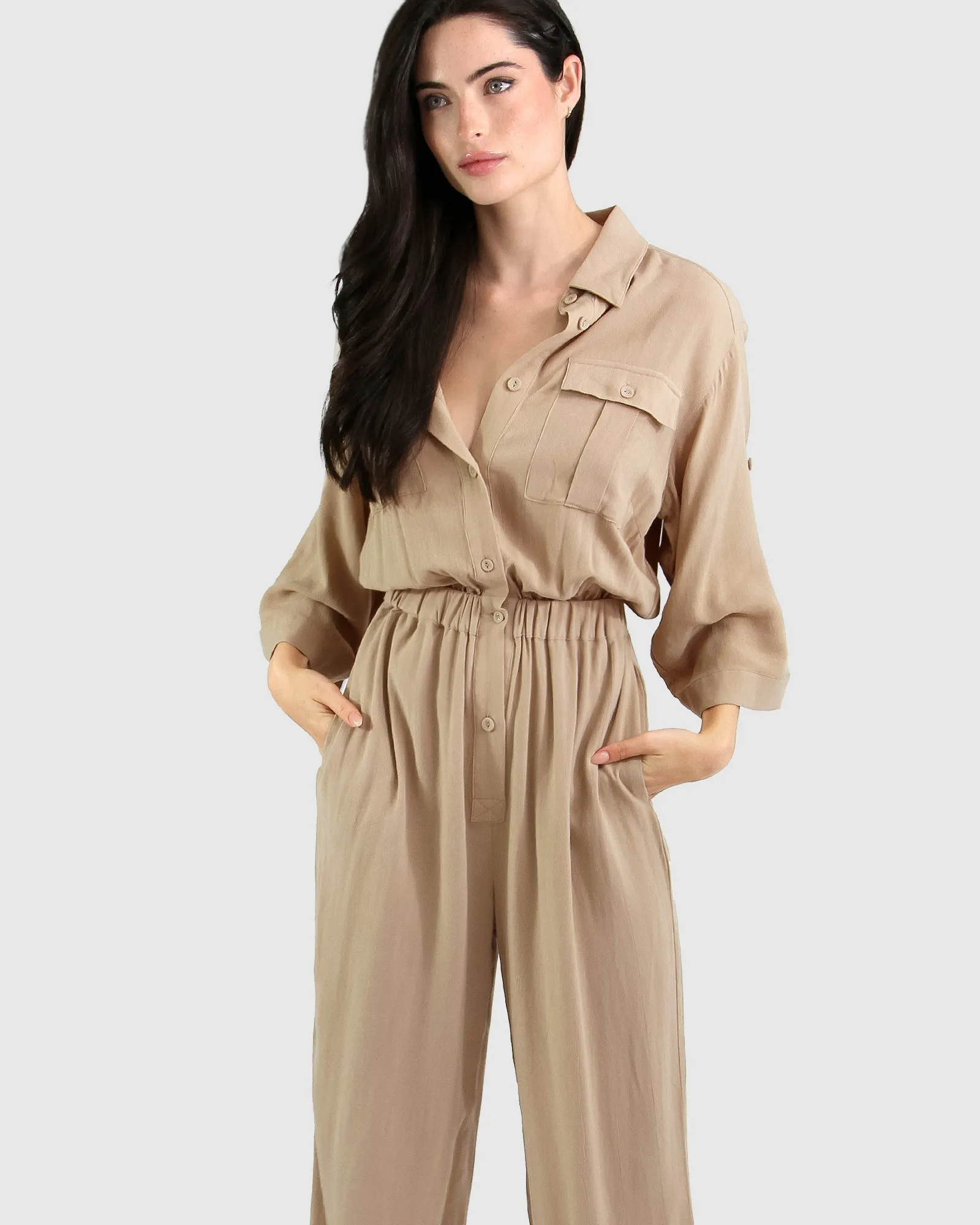 Art Of Escape Jumpsuit - Latte