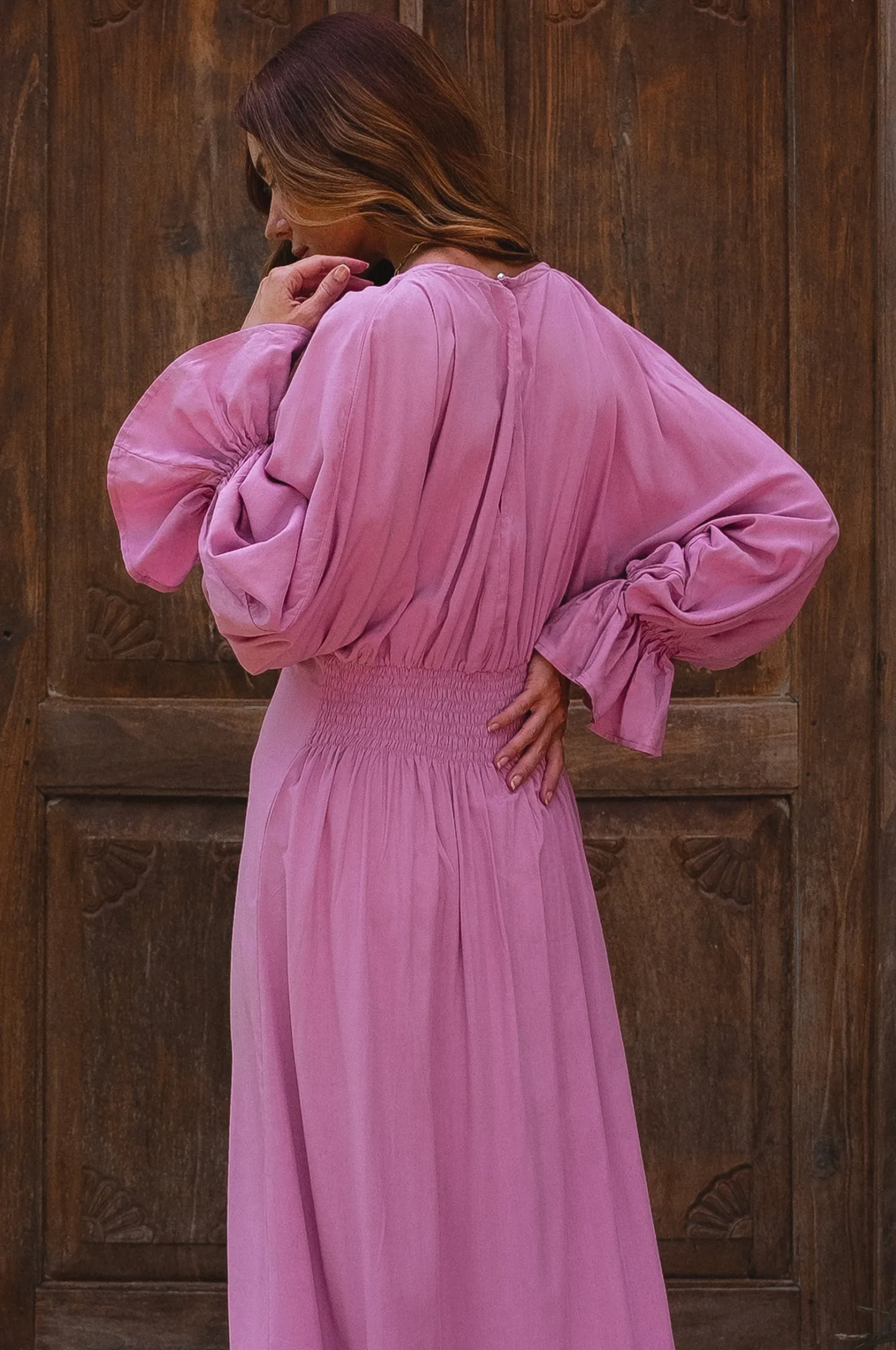 Ava Long Sleeve Ruffle Maxi Dress