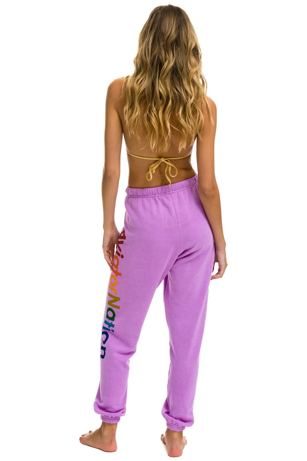 AVIATOR NATION ASPEN SWEATPANTS - NEON PURPLE