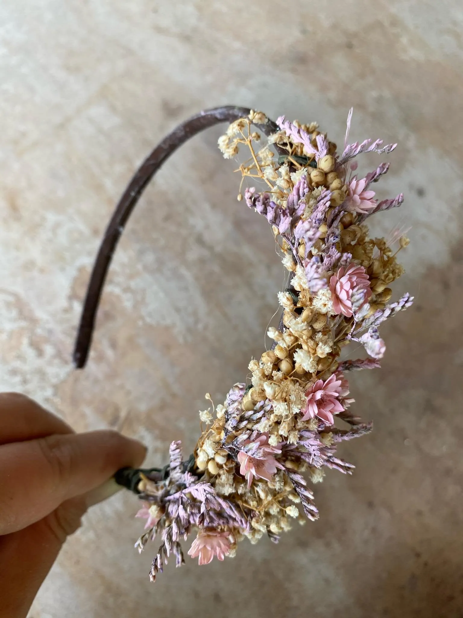 Baby's breath flower headband