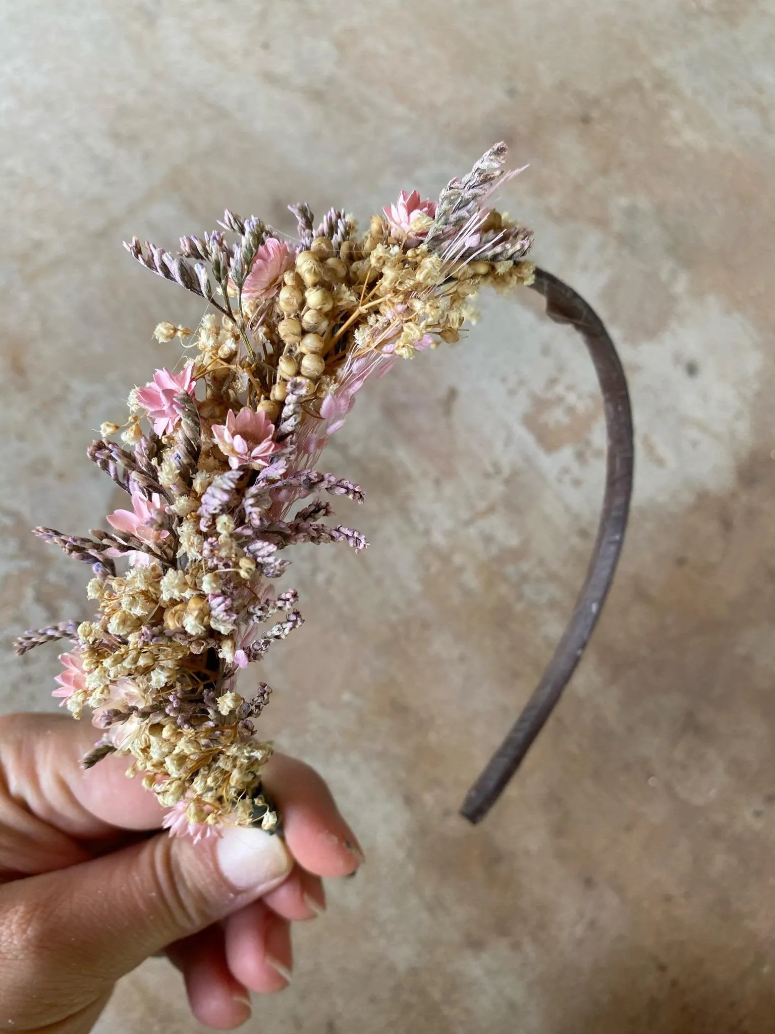 Baby's breath flower headband