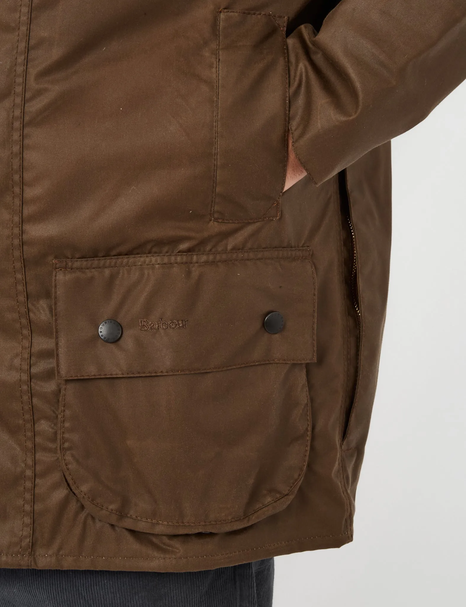 Barbour Beaufort Wax Jacket - Bark Brown