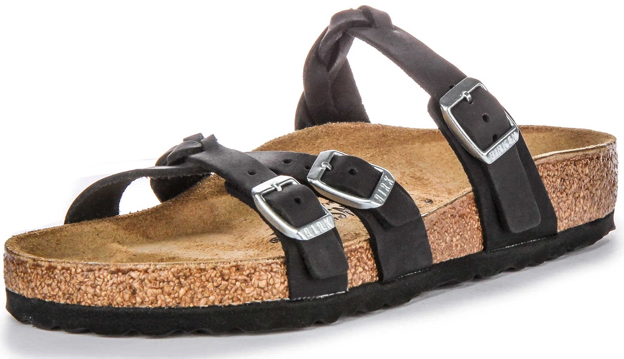 Birkenstock Franca Braided In Black | Regular Fit