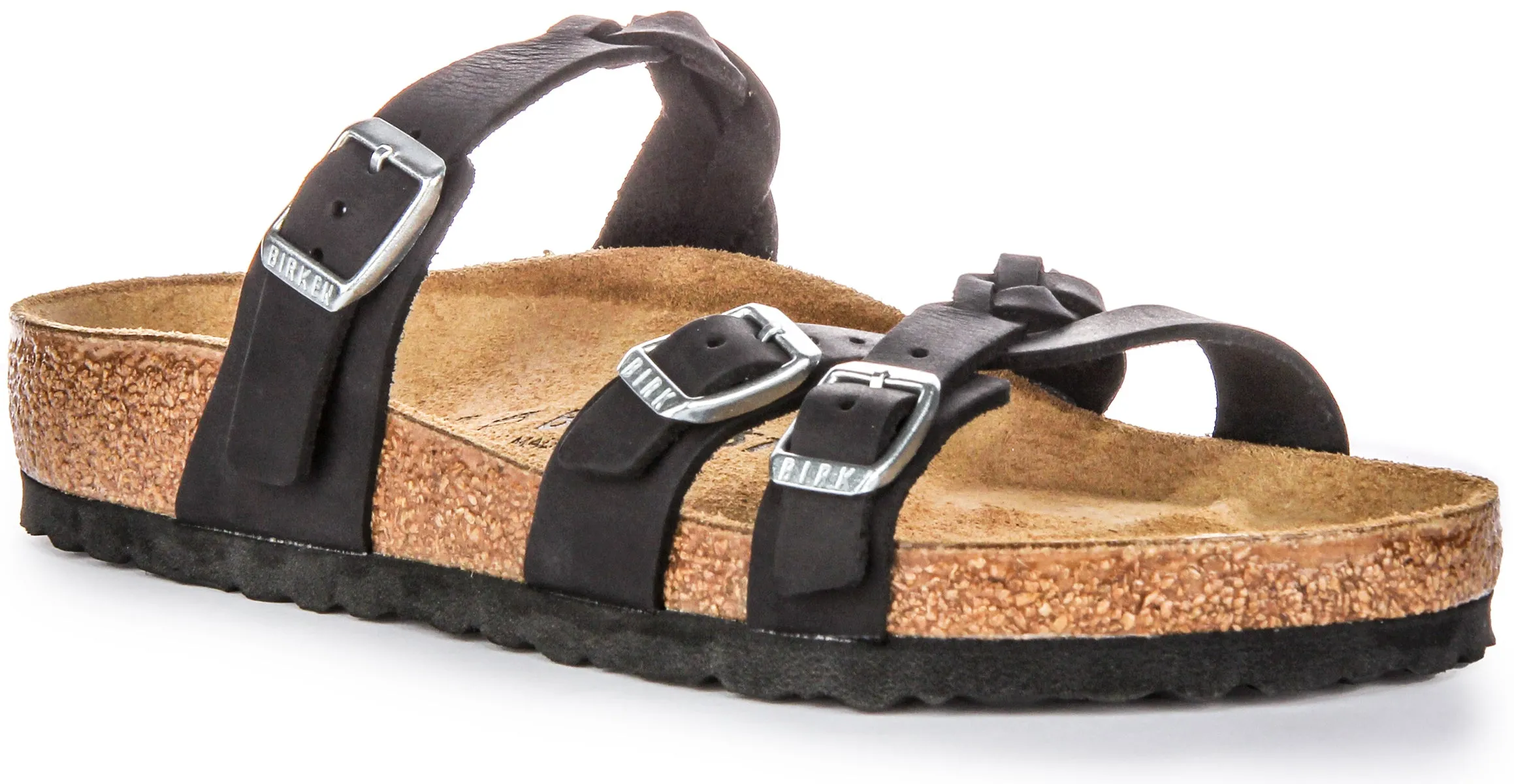 Birkenstock Franca Braided In Black | Regular Fit