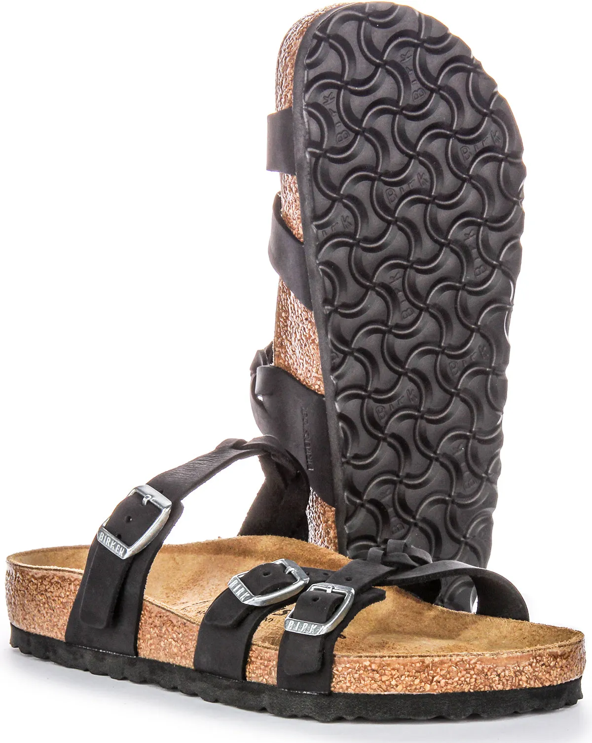 Birkenstock Franca Braided In Black | Regular Fit