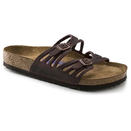 BIRKENSTOCK GRANADA SF OILED LEATHER HABANA - WOMENS