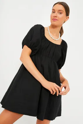 Black Ares Puff Sleeve Dress