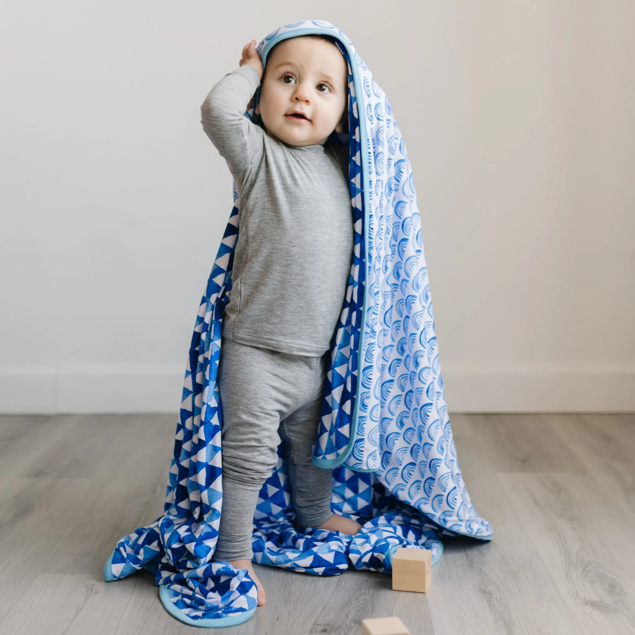 Blue Rainbows Large Cloud Blanket®