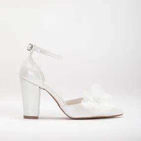 Cassia - Floral Bridal Block Heels