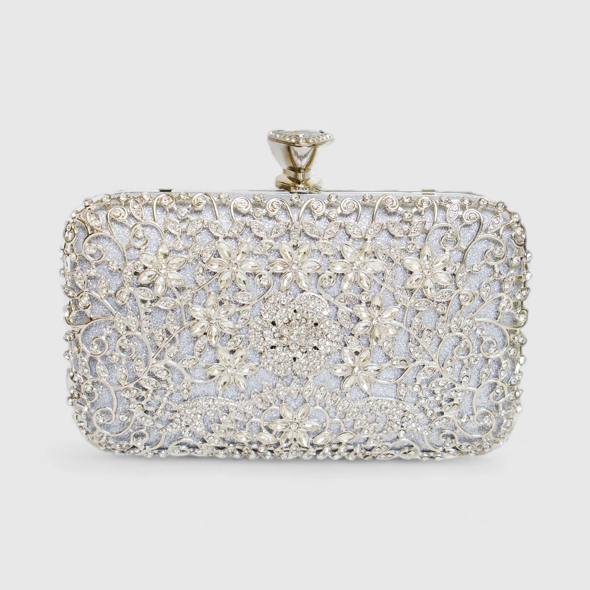 Chokore Embellished Evening Clutch/Handbag (Silver)