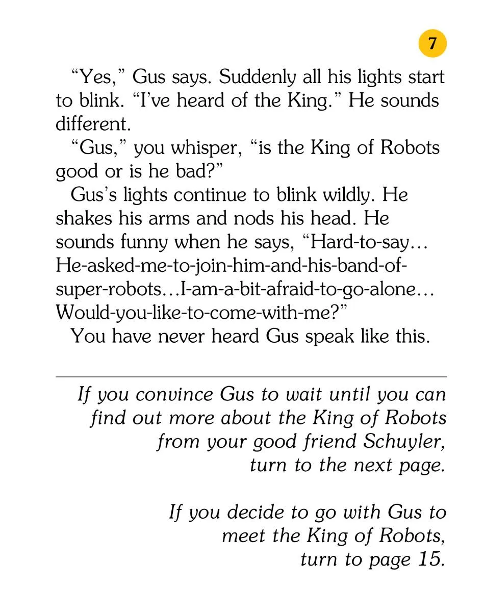 Choose Your Own Adventure - Gus Vs. The Robot King