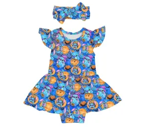 Creepy Cute Stitch or Treat - Bamboo Twirl Skirt Bodysuit