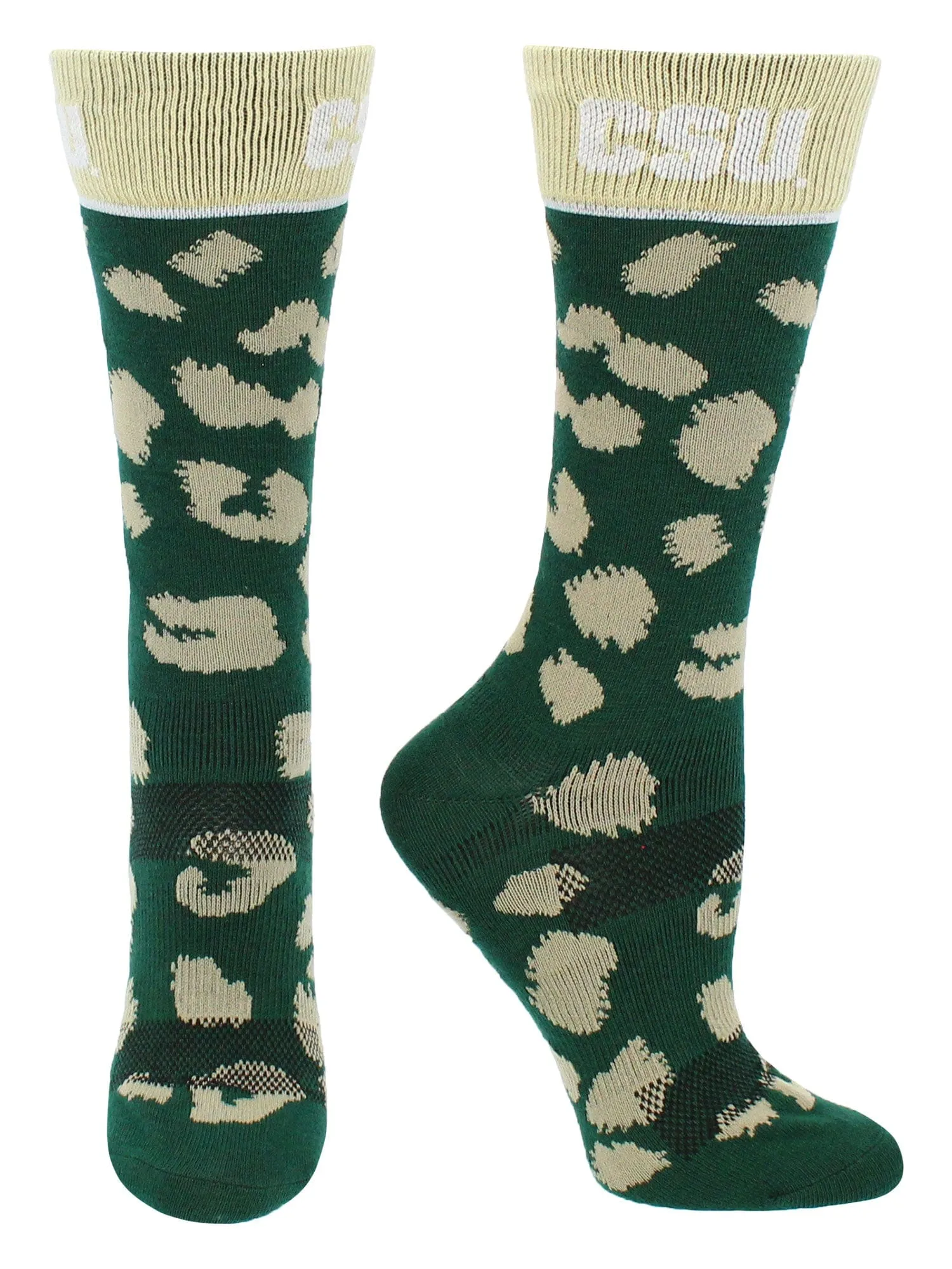 CSU Colorado State Rams Socks Womens Savage Crew Socks