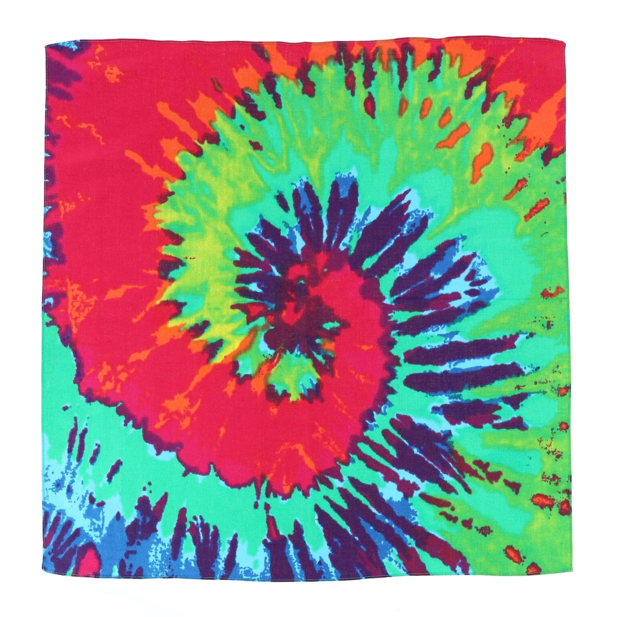 CTM® Bright Tie Dye Print Bandana