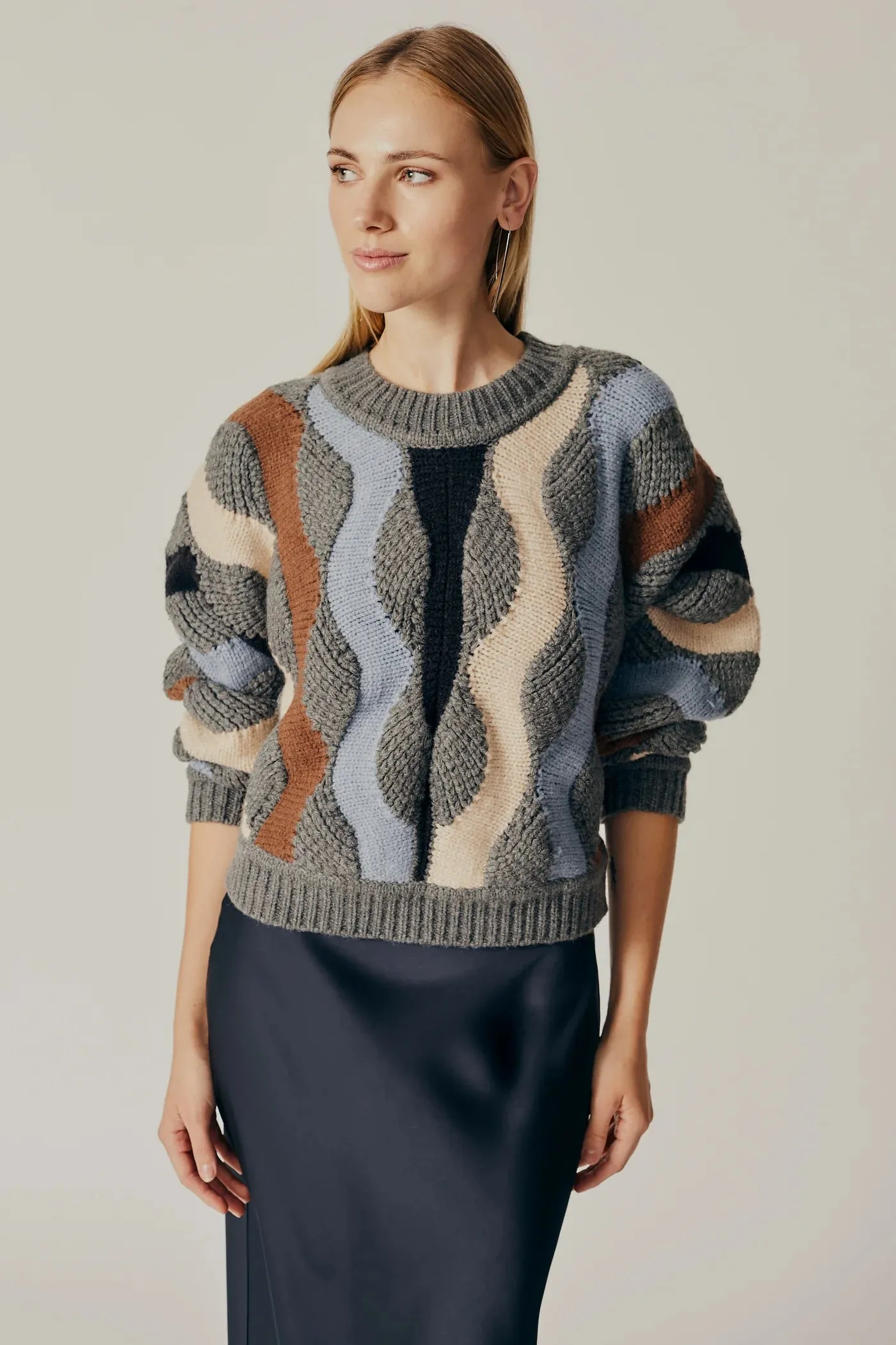 DELUC PIERIS SWEATER - GREY MELANGE