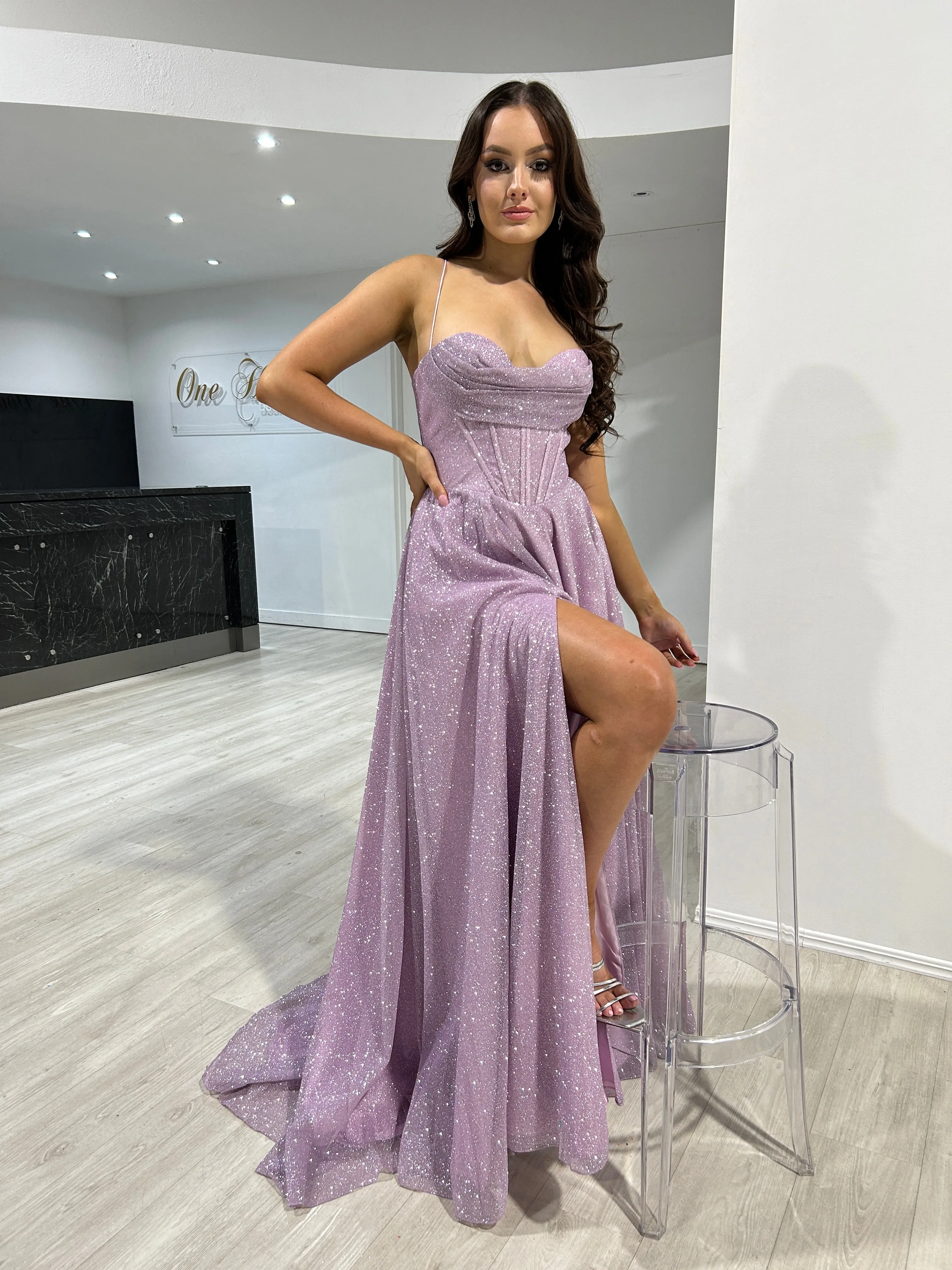 DREYA Glitter Ball Gown School Formal Dress by Honey Couture