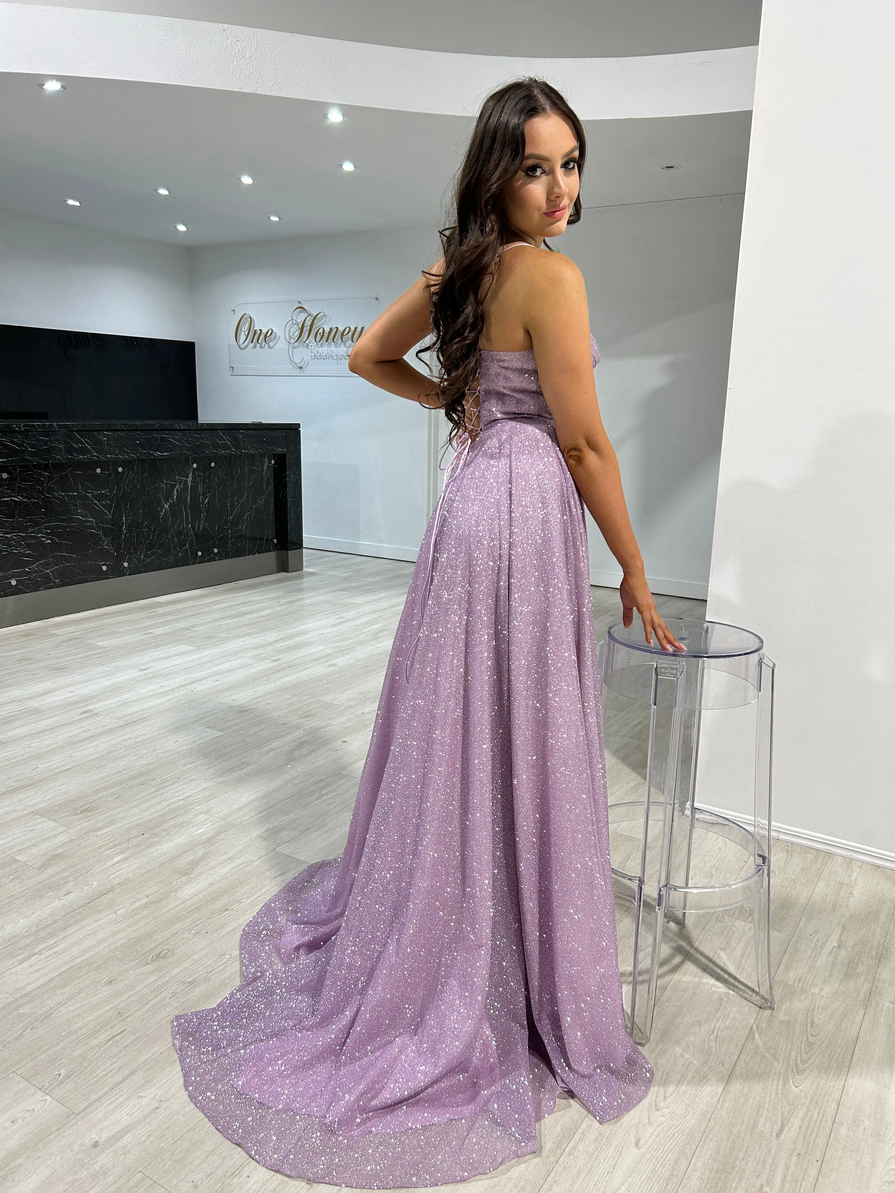 DREYA Glitter Ball Gown School Formal Dress by Honey Couture