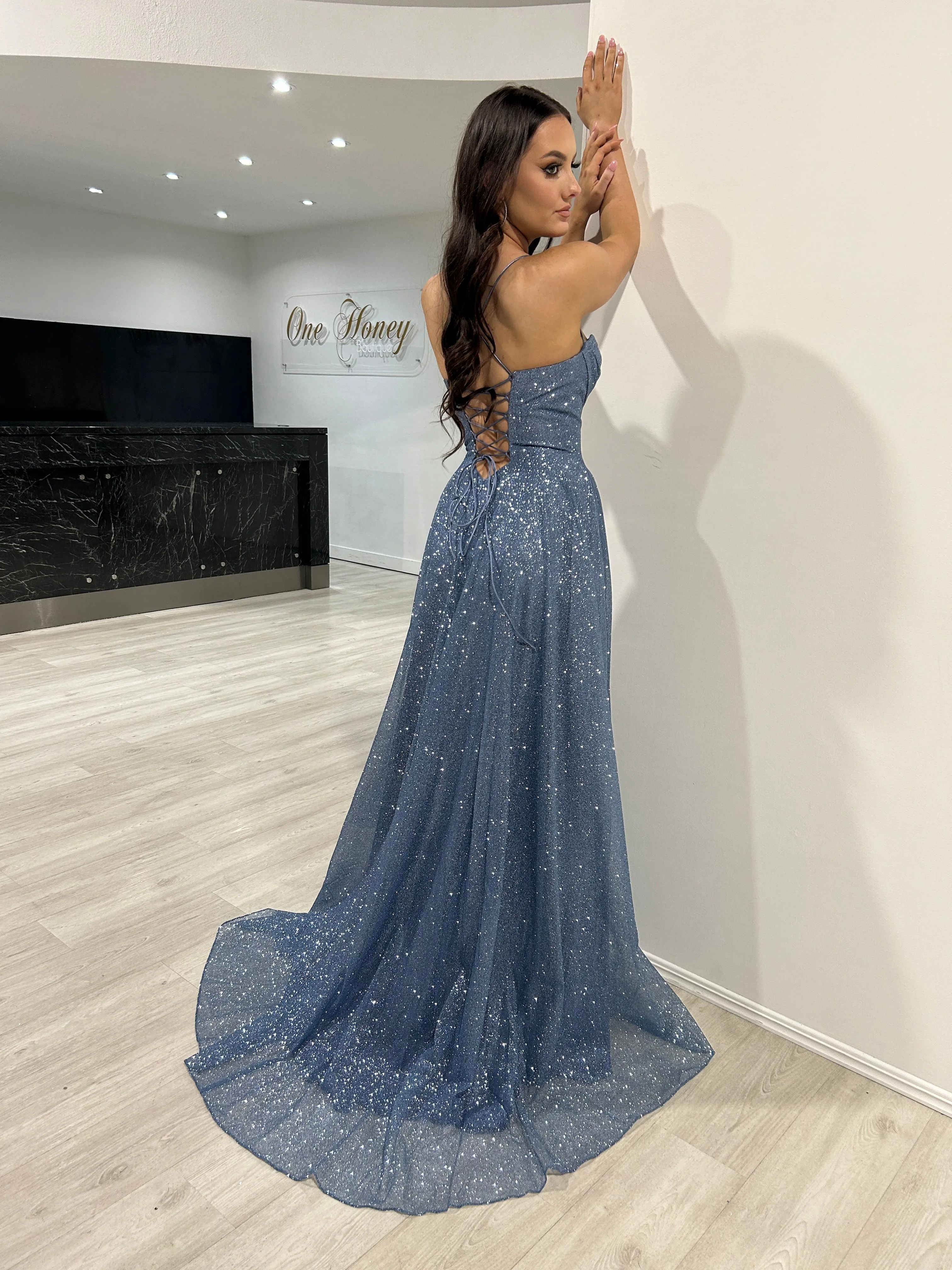 DREYA Glitter Ball Gown School Formal Dress by Honey Couture