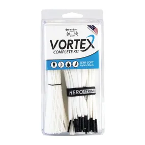 ECD Vortex Semi-Soft Hybrid Lacrosse Mesh and Hero Strings Complete Stringing Kit