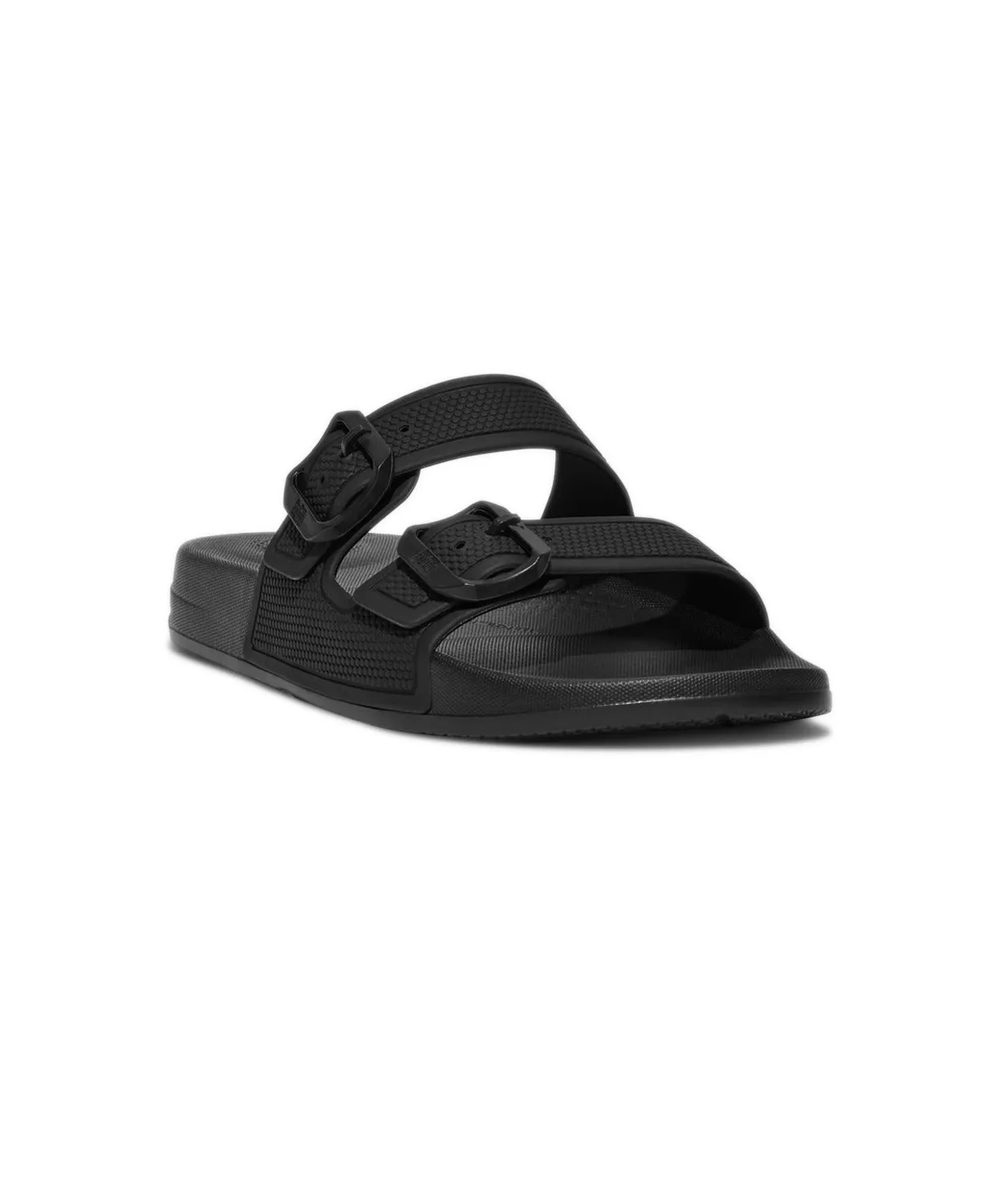 FitFlop iQushion Two Bar Buckle Slides All Black