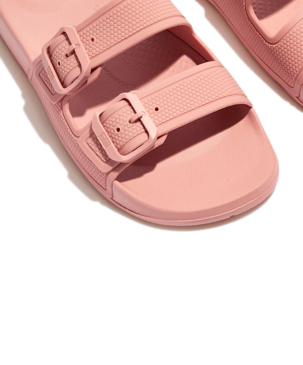 FitFlop iQushion Two Bar Buckle Slides Coral