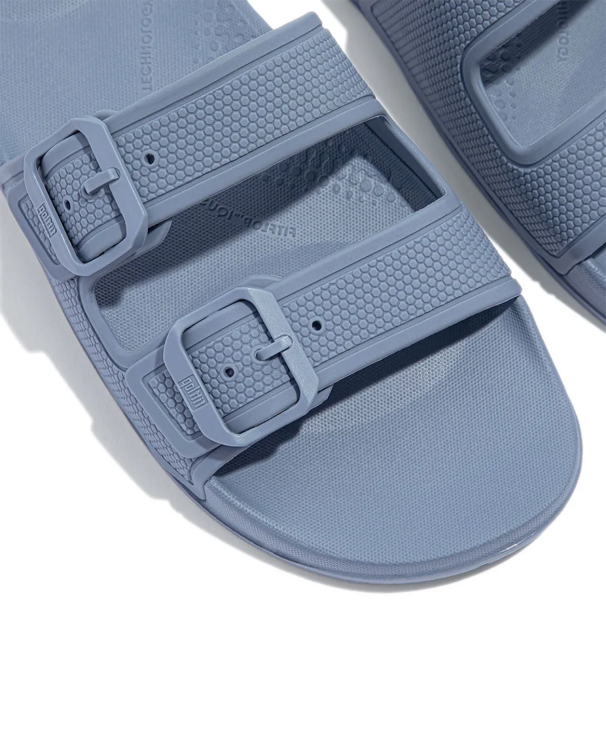 FitFlop iQushion Two Bar Buckle Slides Navy