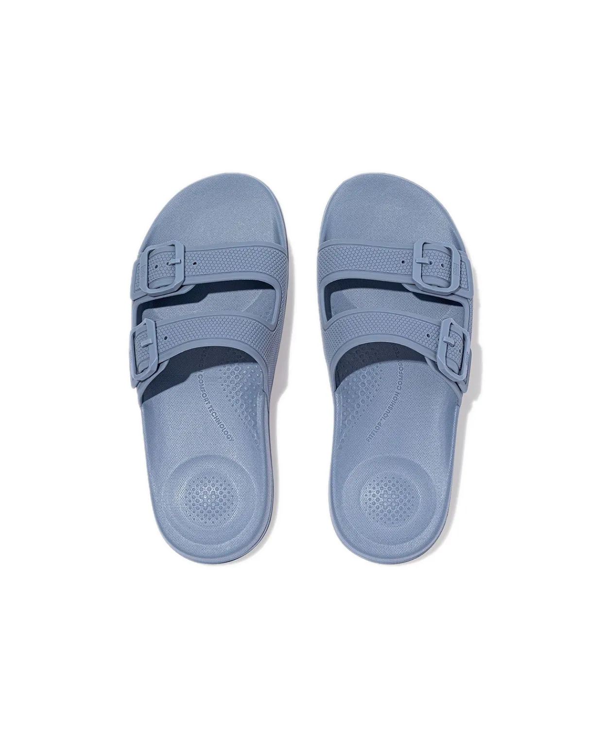 FitFlop iQushion Two Bar Buckle Slides Navy