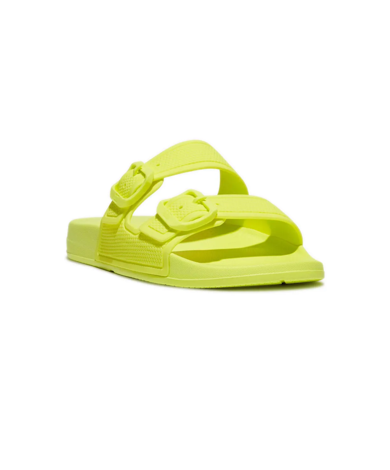 FitFlop iQushion Two Bar Buckle Slides Yellow