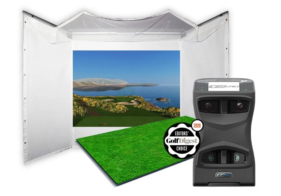 Foresight Sports GCQuad Retractable Screen Golf Simulator Package