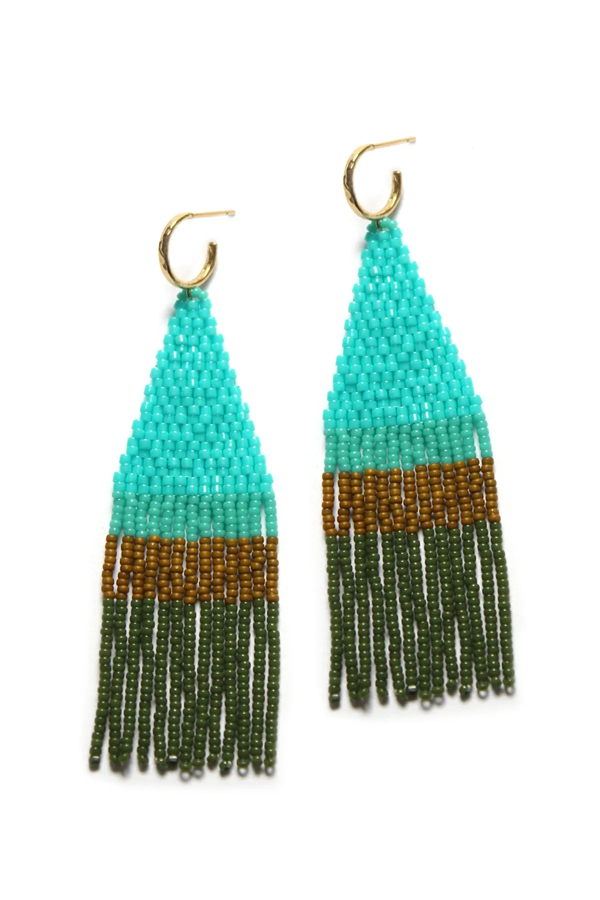 FRANJA BEADED FRINGE EARRINGS BY BLUMA PROJECT