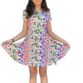 Fruits & Veggies Kids Twirl Dress [FINAL SALE]