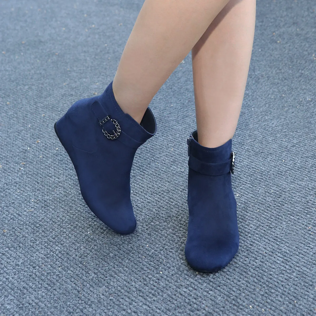 Gandan Wedge Bootie with Memory Foam