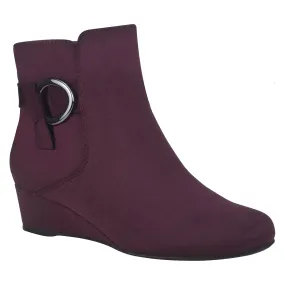 Gasha Wedge Bootie with Memory Foam