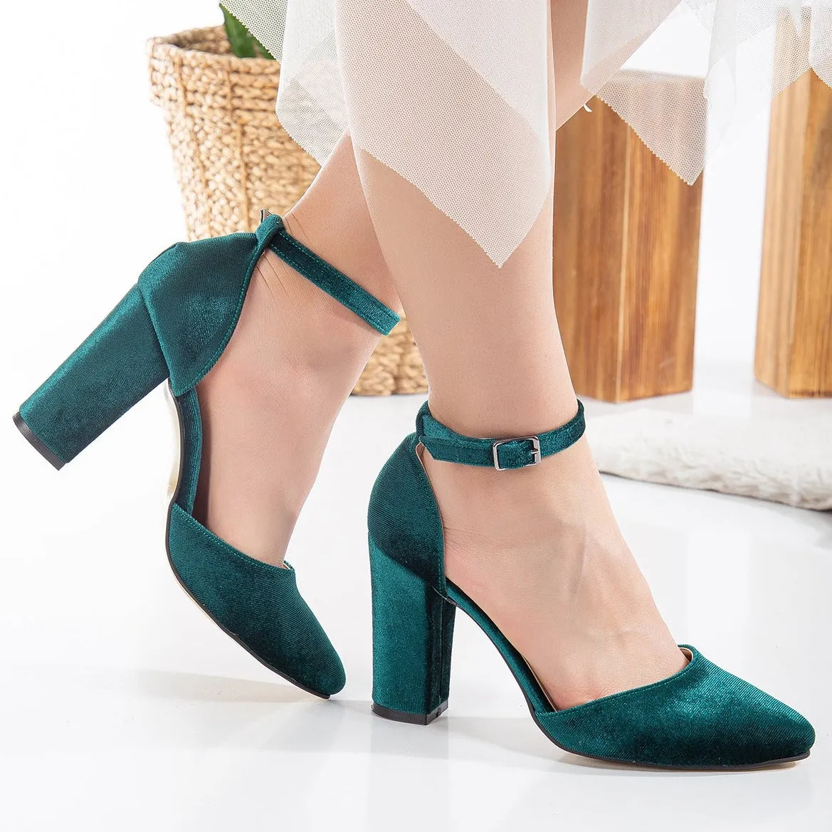 Gisele - Emerald Green Wedding High Heels