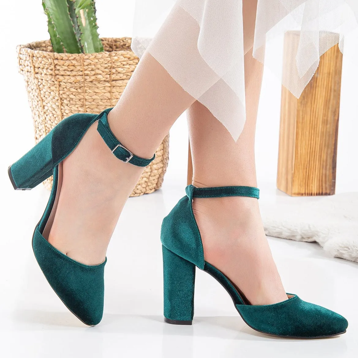 Gisele - Emerald Green Wedding High Heels