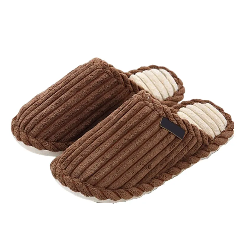 Groovywish Men Comfy Warm Slippers Smooth Yarn Home Slides