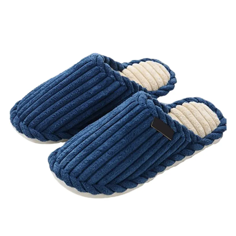 Groovywish Men Comfy Warm Slippers Smooth Yarn Home Slides