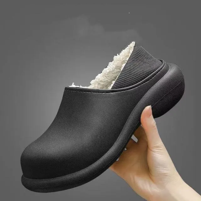 Groovywish Women Cute Fur Slippers Elastic EVA Winter Shoes