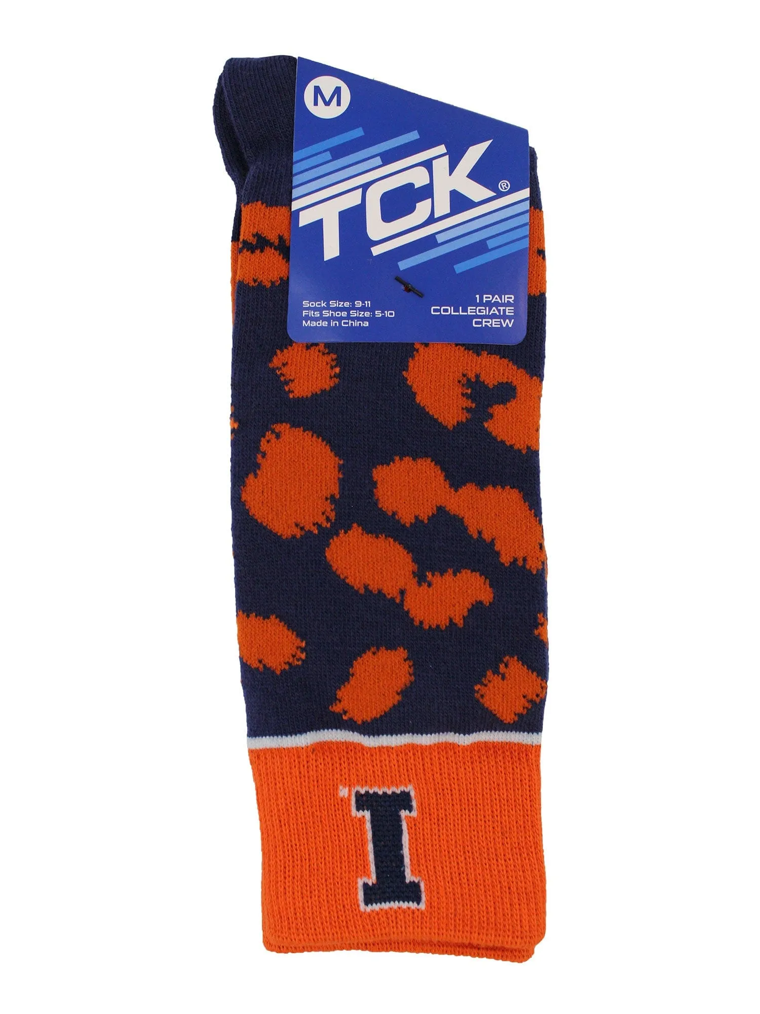 Illinois Fighting Illini Socks Womens Savage Crew Socks