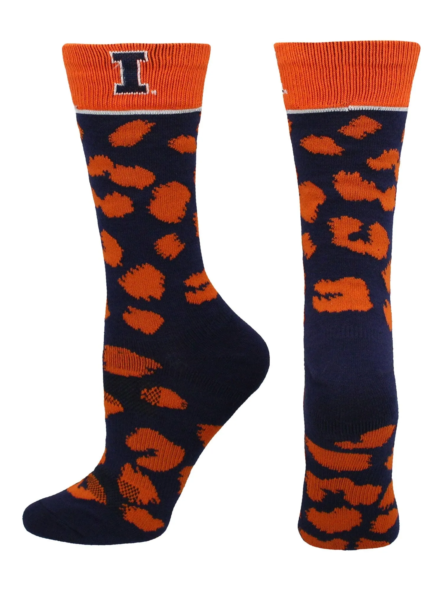 Illinois Fighting Illini Socks Womens Savage Crew Socks