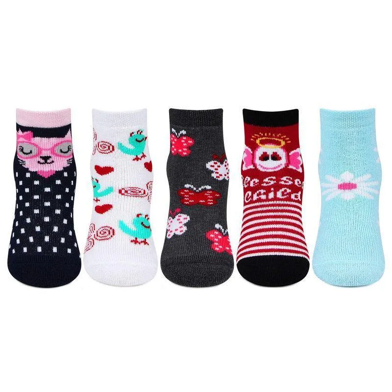 Infant Fancy Multicolored Ankle Socks - Pack of 5