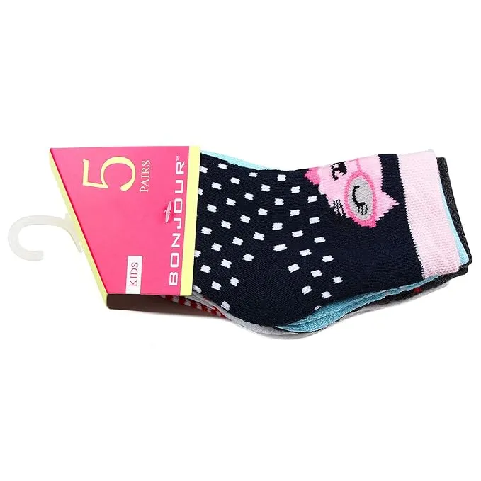 Infant Fancy Multicolored Ankle Socks - Pack of 5