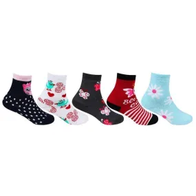 Infant Fancy Multicolored Ankle Socks - Pack of 5