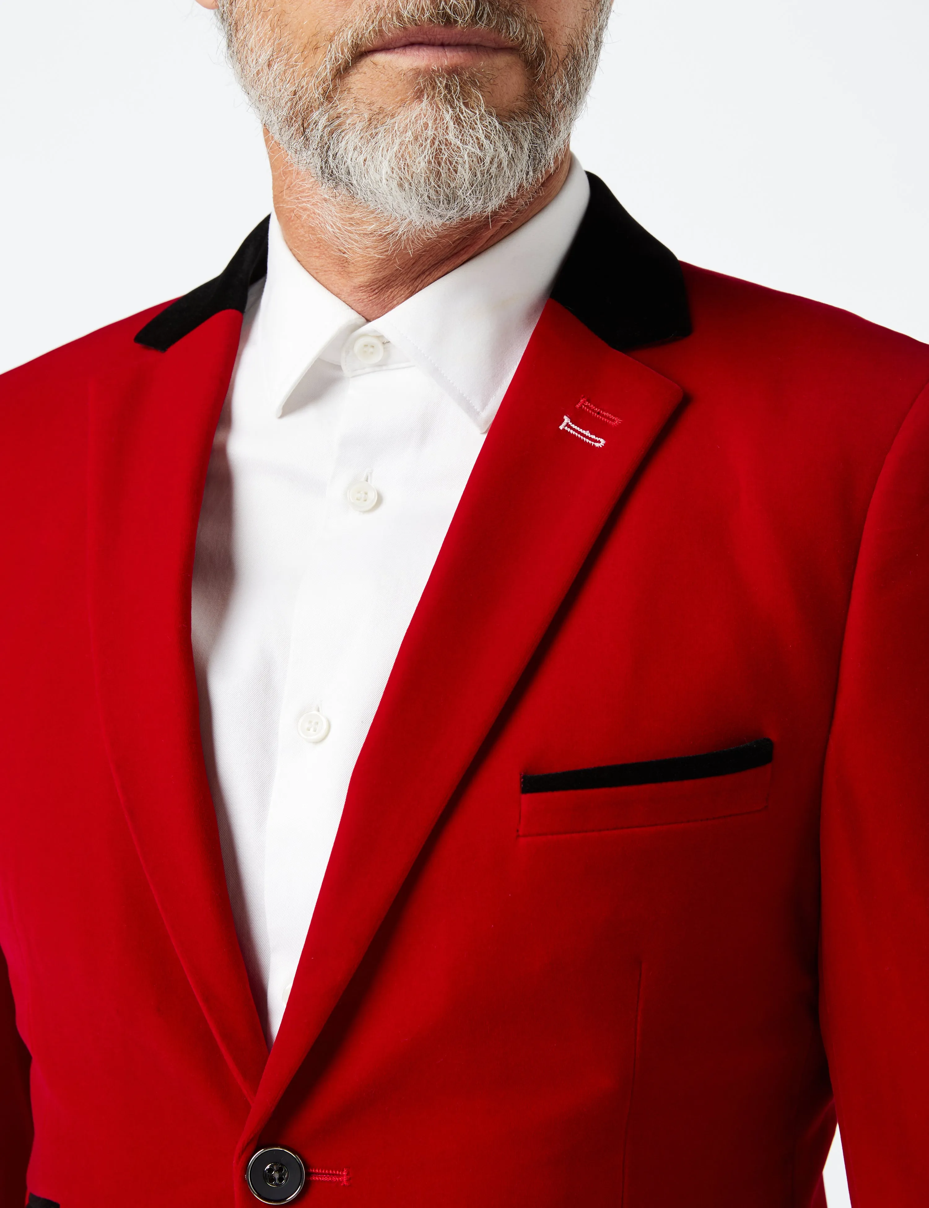 JES - Red Soft Velvet Dinner Jacket