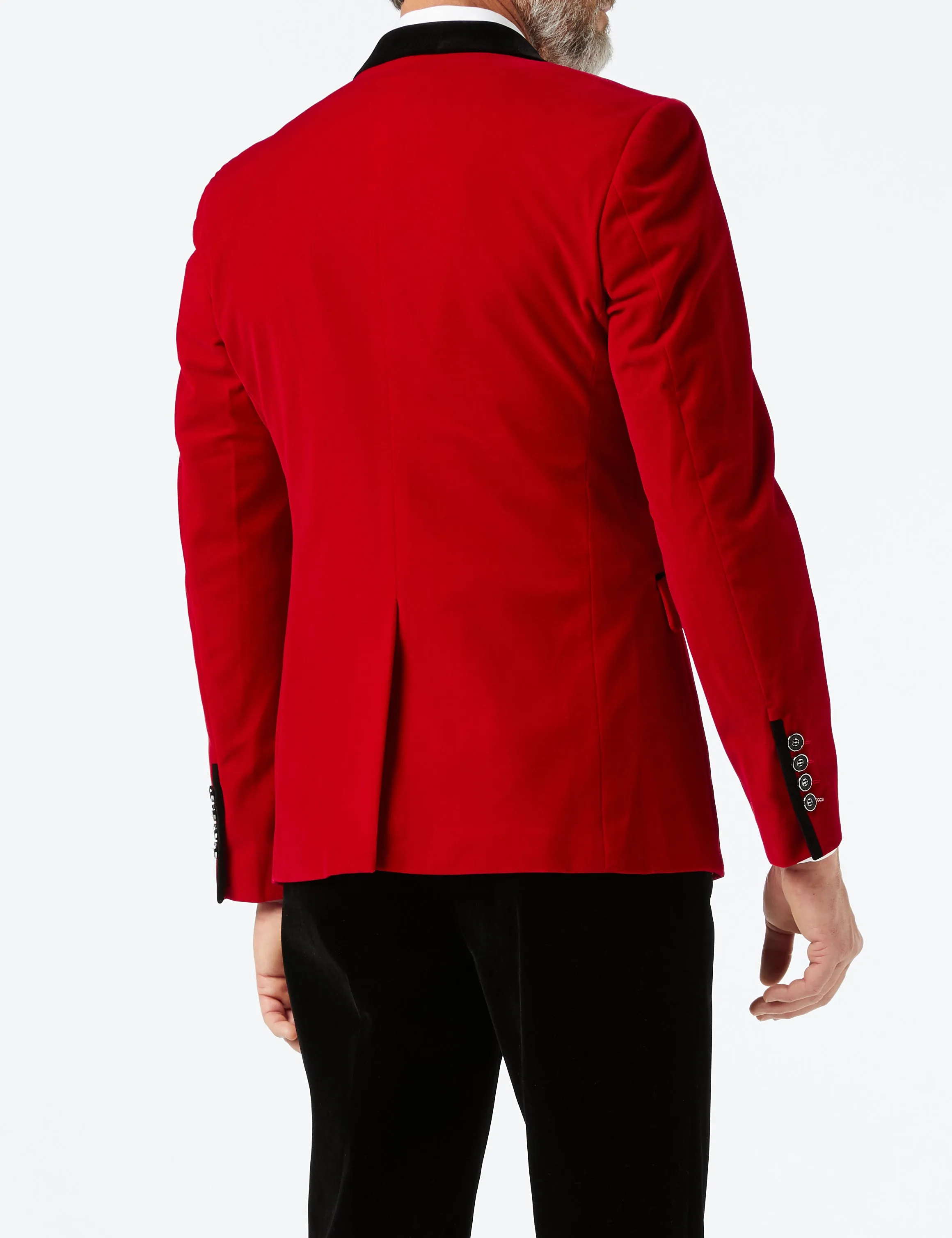 JES - Red Soft Velvet Dinner Jacket